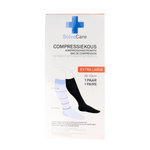 Solvacare Compressiekous zwart XL 29 - 33 cm 1.00 Paar