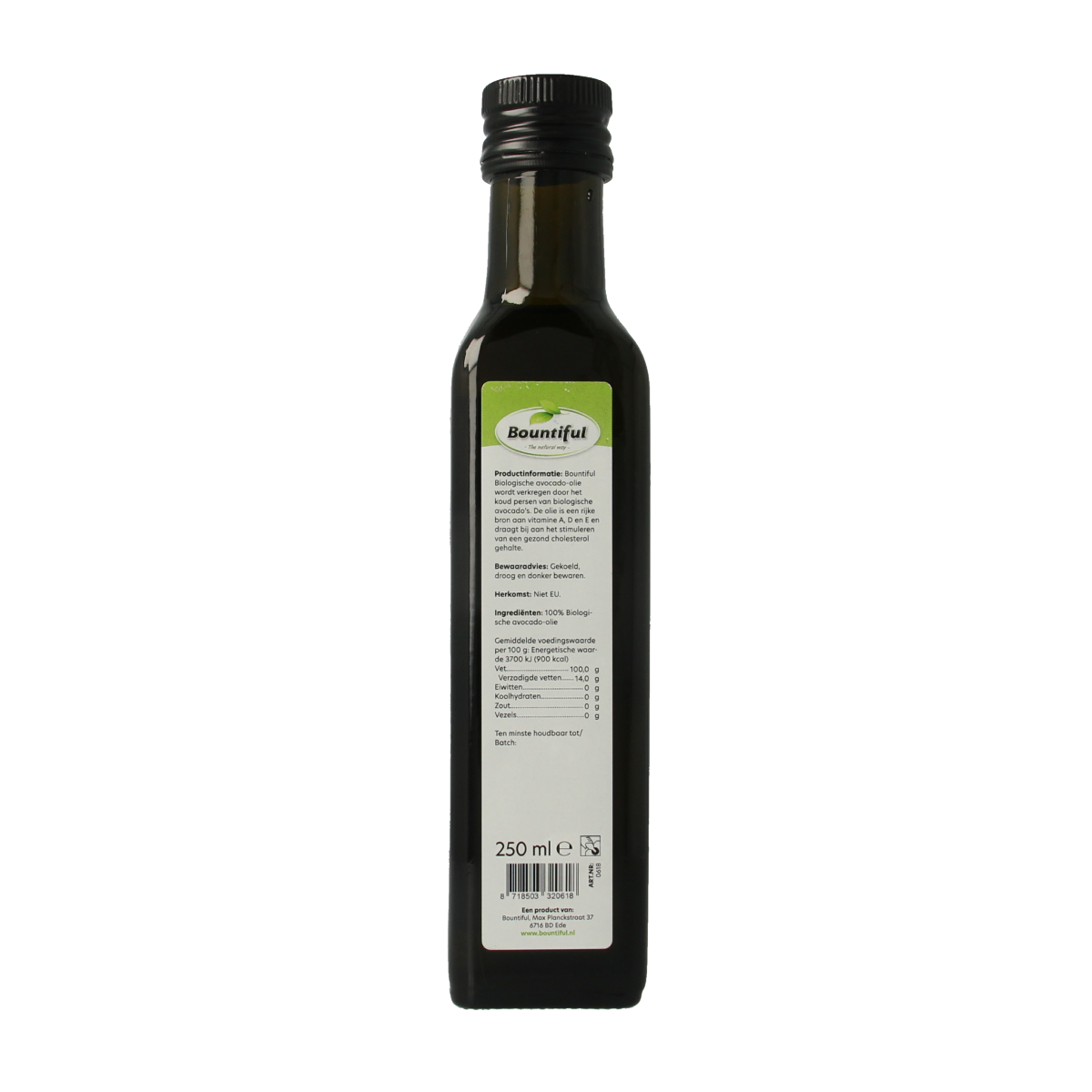 Bountiful Avocado olie bio 250.00 Milliliter