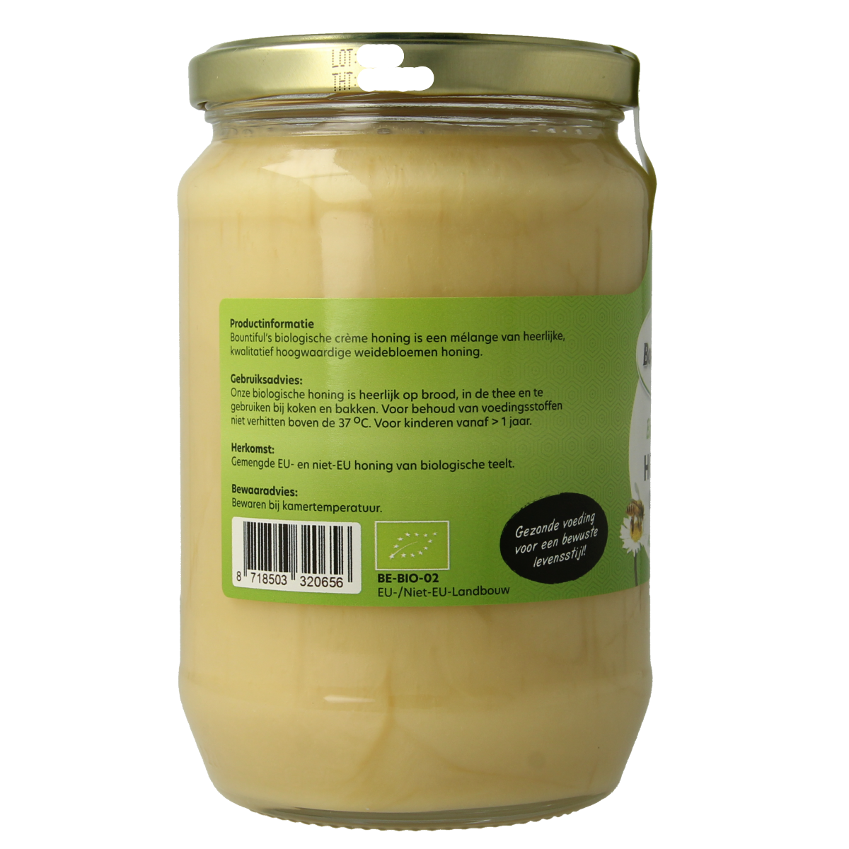 Bountiful Honing weidebloemen creme bio 900.00 Gram
