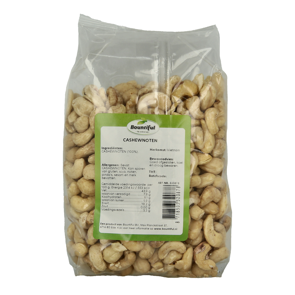 Bountiful Cashewnoten 500.00 Gram