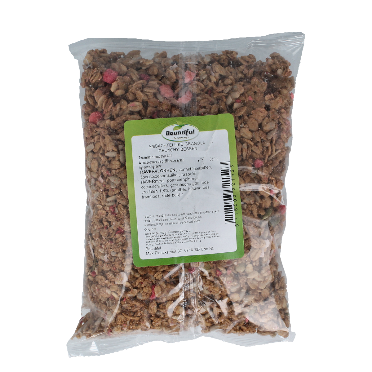 Bountiful Ambachtelijke granola krunchy bessen 350.00 Gram