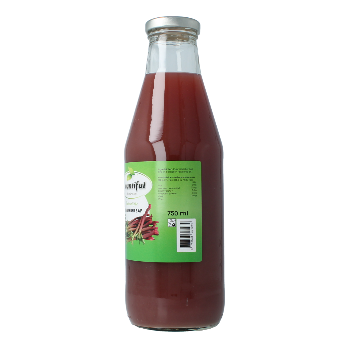 Bountiful Rabarbersap 750.00 Milliliter