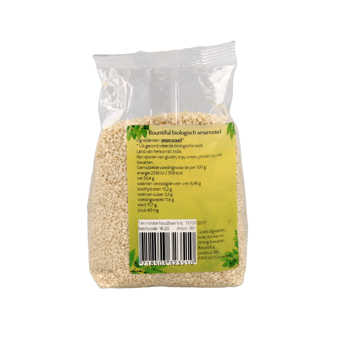 Bountiful Sesamzaad bio 250.00 Gram