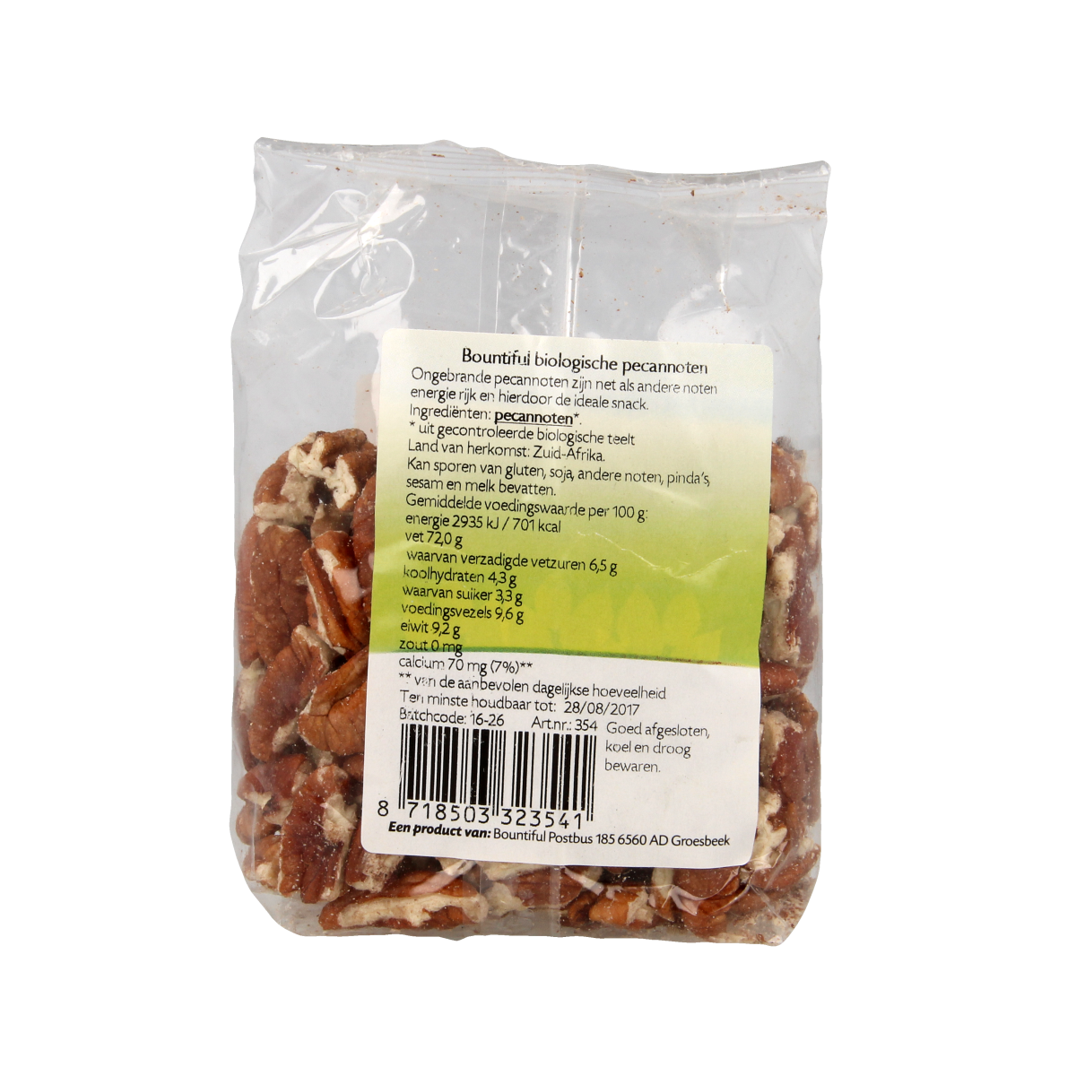 Bountiful Pecannoten bio 150.00 Gram