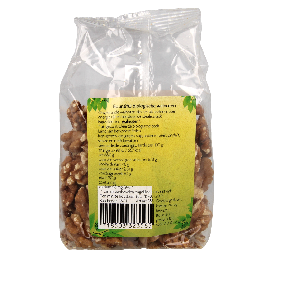 Bountiful Walnoten bio 150.00 Gram