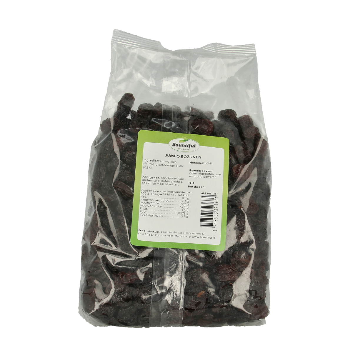 Bountiful Rozijnen jumbo black flame 1.00 Kilogram