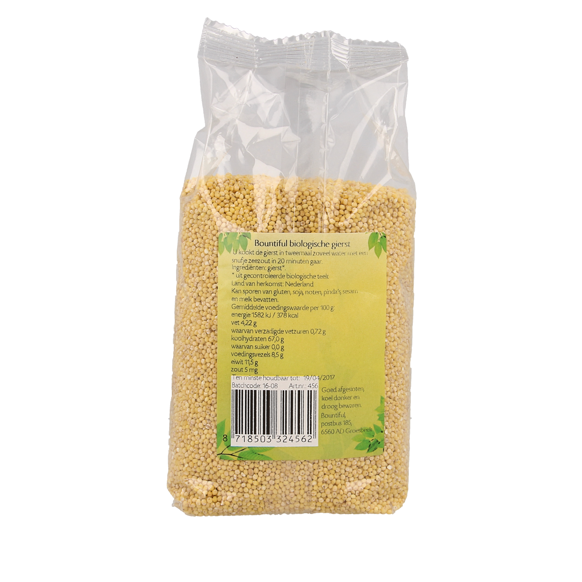 Bountiful Gierst bio 500.00 Gram