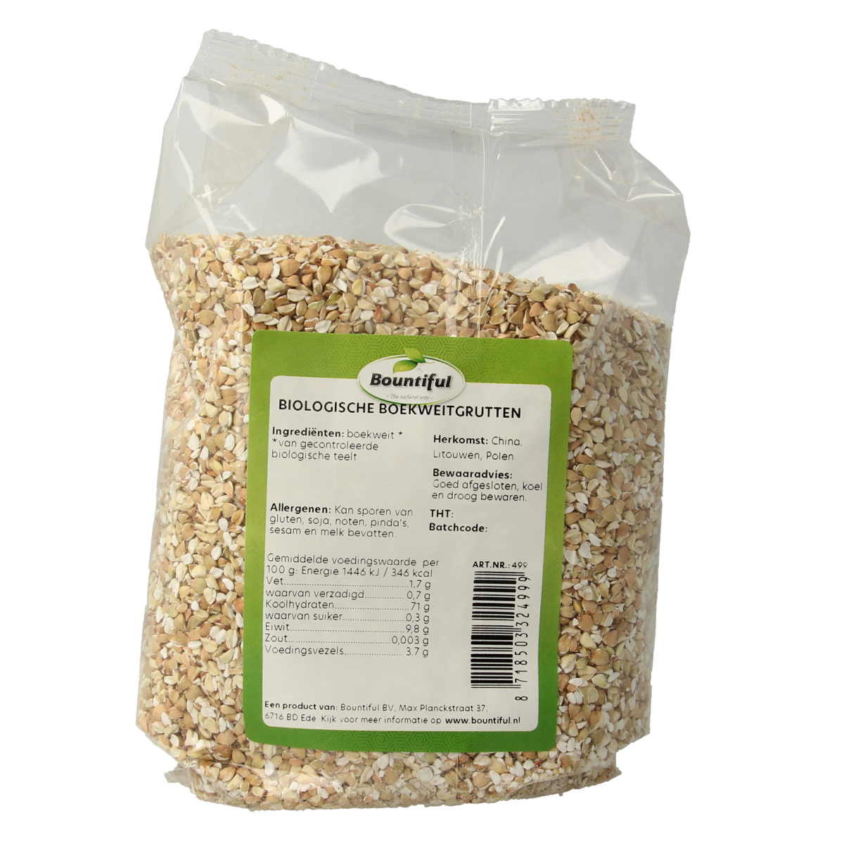 Bountiful Boekweitgrutten bio 500.00 Gram