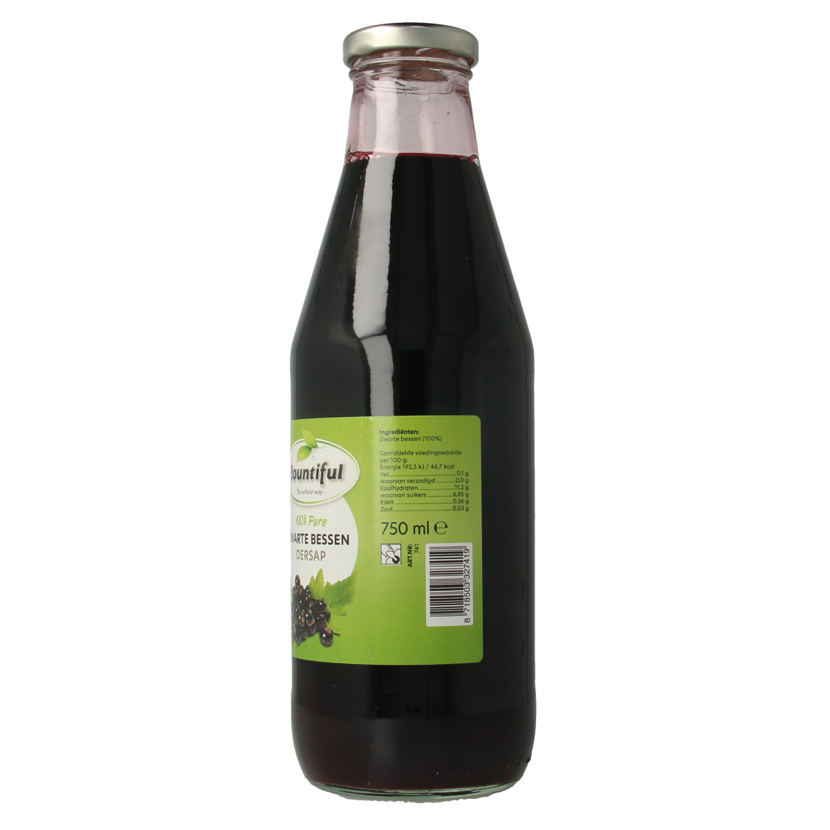 Bountiful Zwarte bessensap 750.00 Milliliter