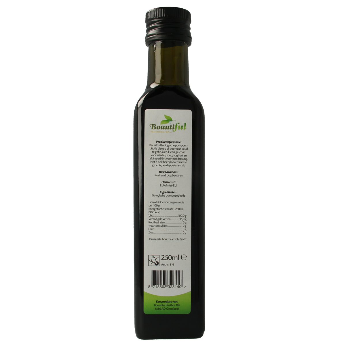 Bountiful Pompoenpitolie bio 250.00 Milliliter