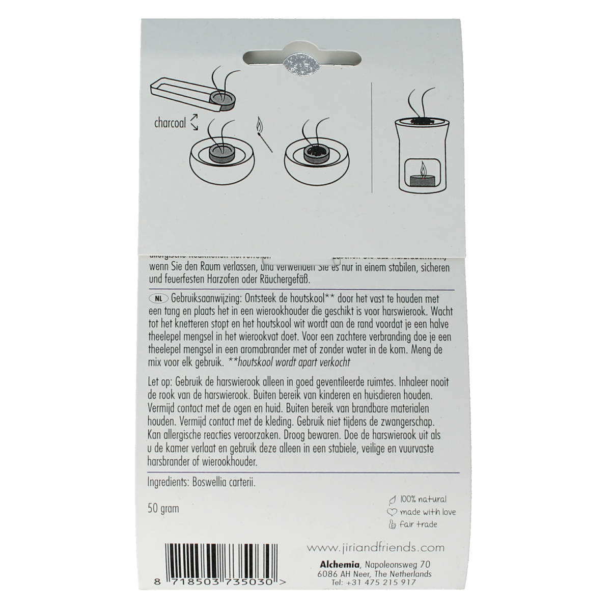 Jiri & Friends Harswierook frankincense oliban 50.00 Gram