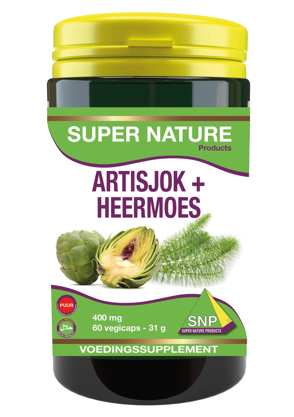 SNP Artisjok en heermoes puur 60.00 Vegetarische capsules