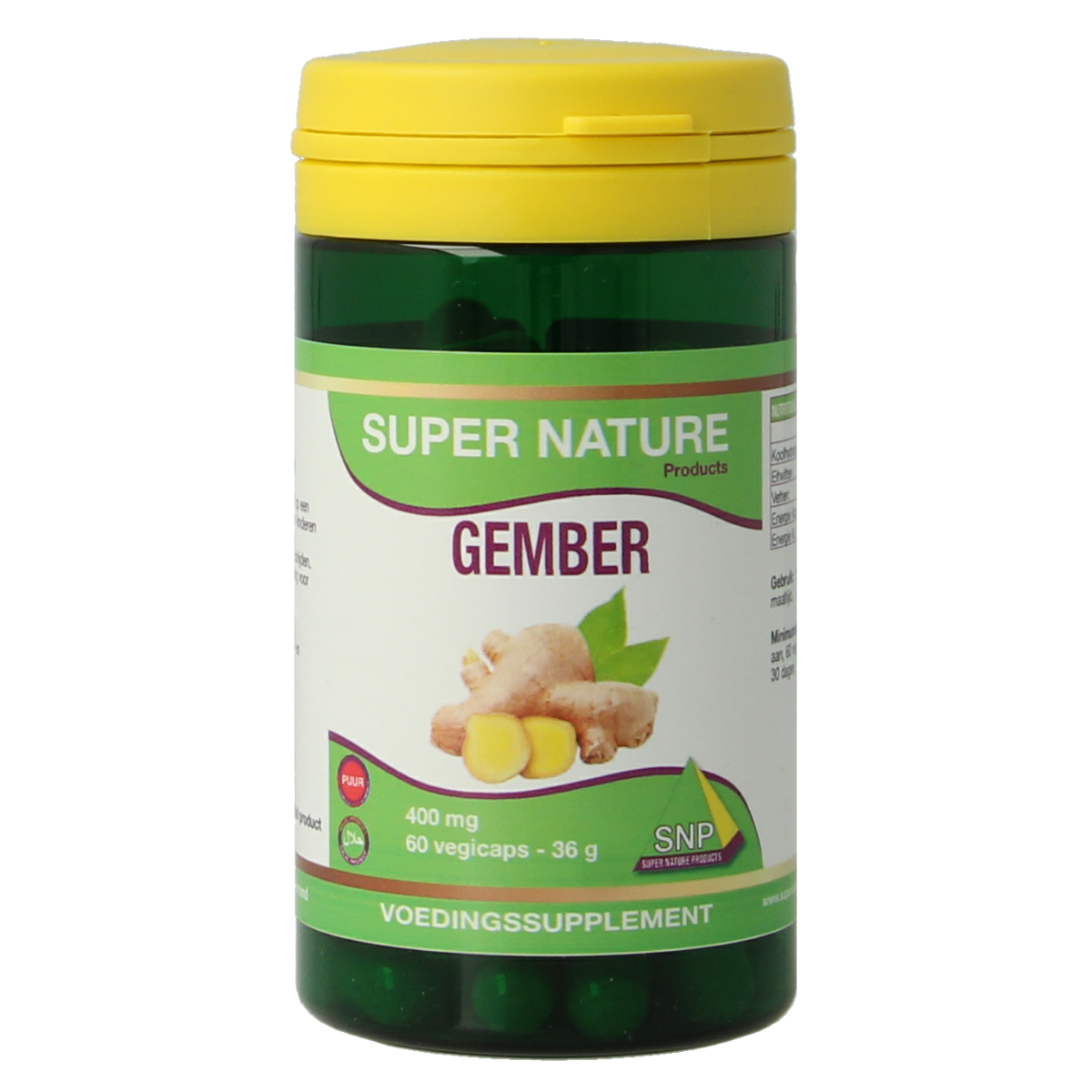 SNP Gember 400 mg 60.00 Vegetarische capsules