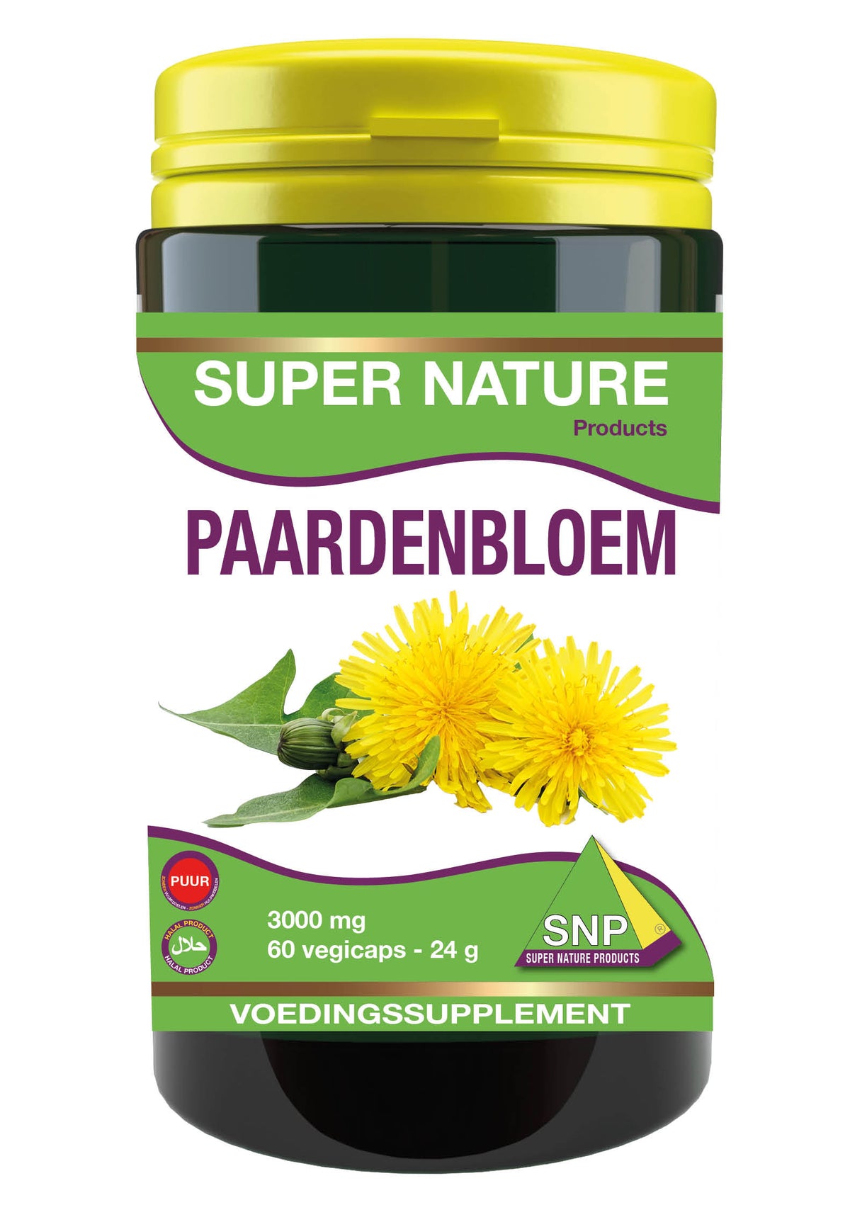 SNP Paardenbloem extra forte 3000 mg puur 60.00 Vegetarische capsules