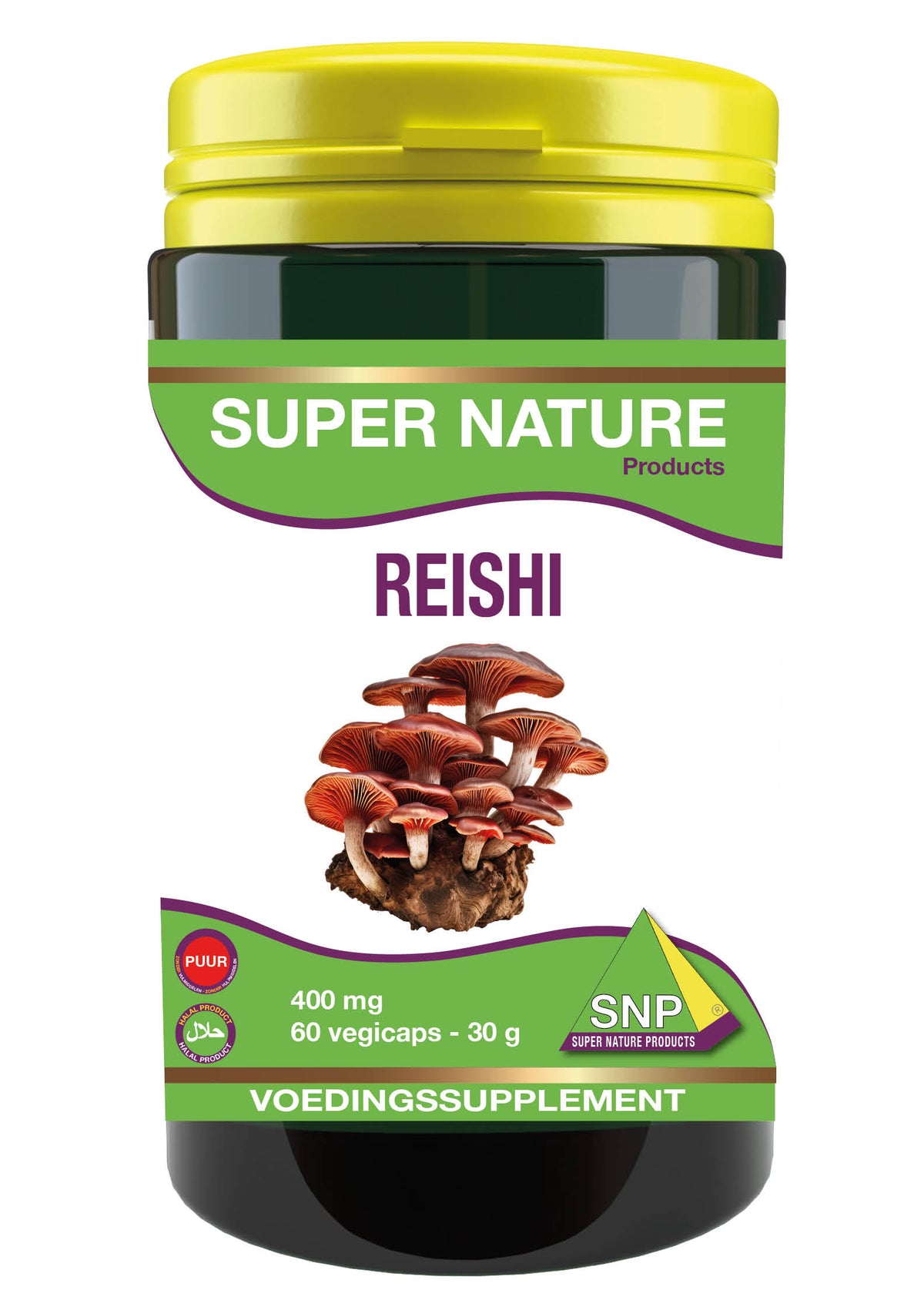 SNP Reishi 400 mg puur 60.00 Vegetarische capsules