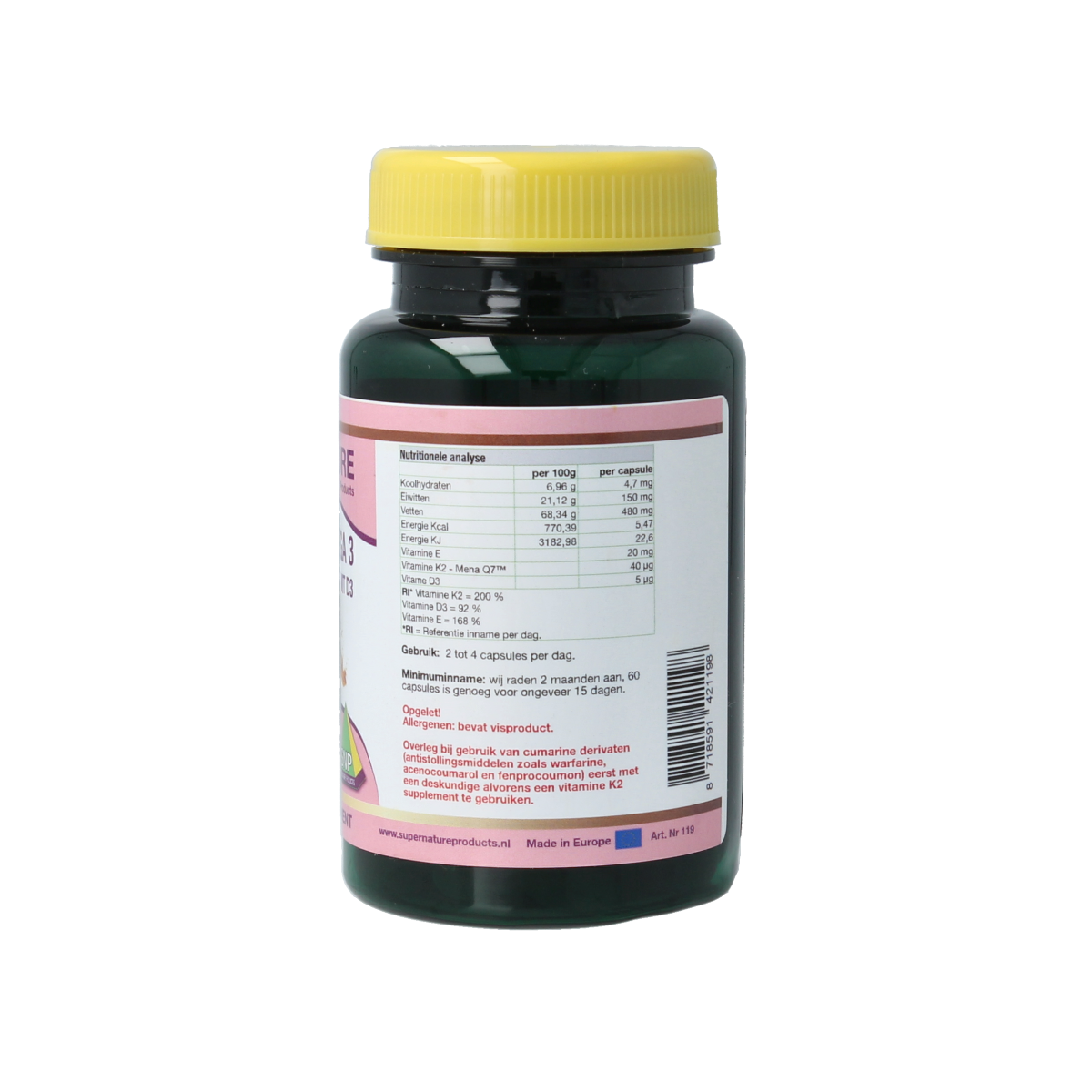 SNP Zalmolie & vit. K2 mena Q7 & vit. D3 & vit. E 60.00 Capsules