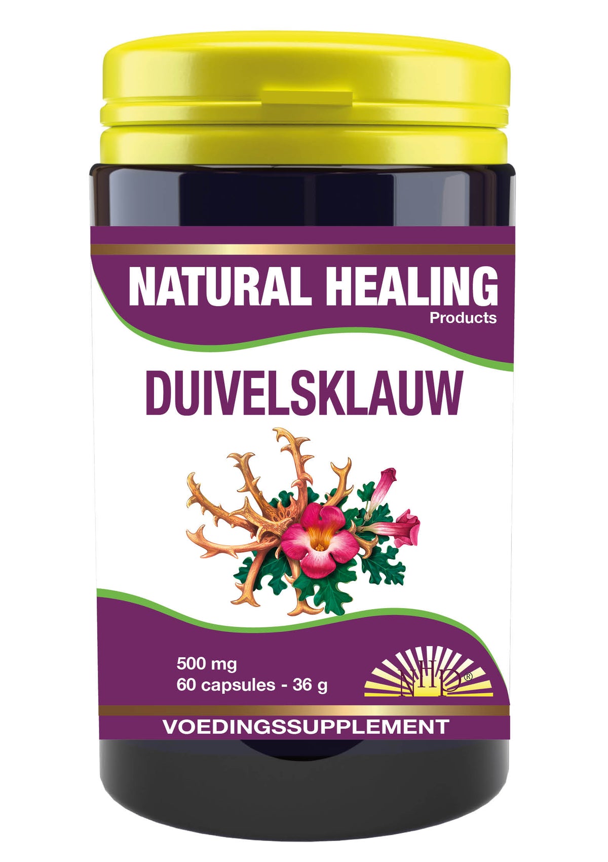 NHP Duivelsklauw 500mg 60.00 Capsules