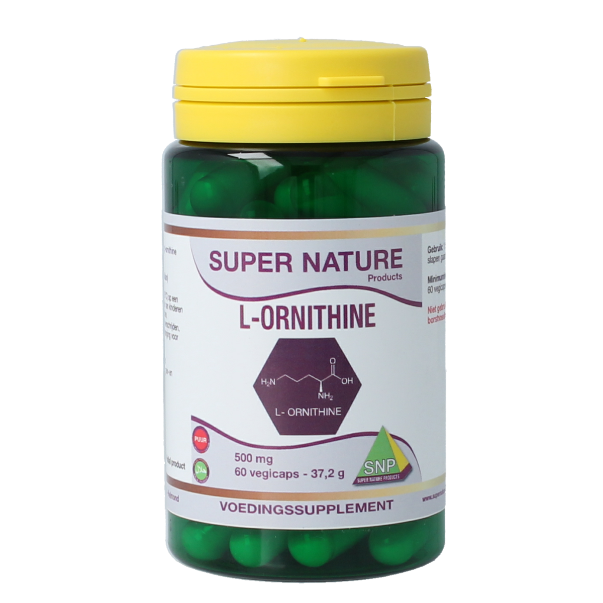 SNP L-Ornithine 500mg puur 60.00 Vegetarische capsules