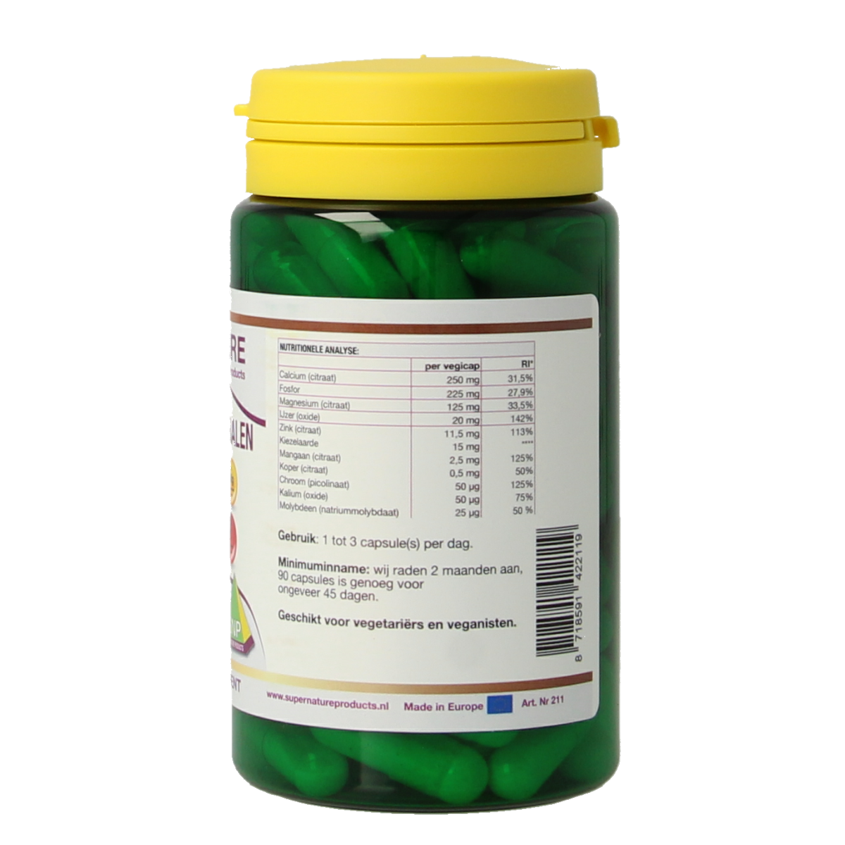 SNP Super multi mineralen 650mg puur 90.00 Vegetarische capsules
