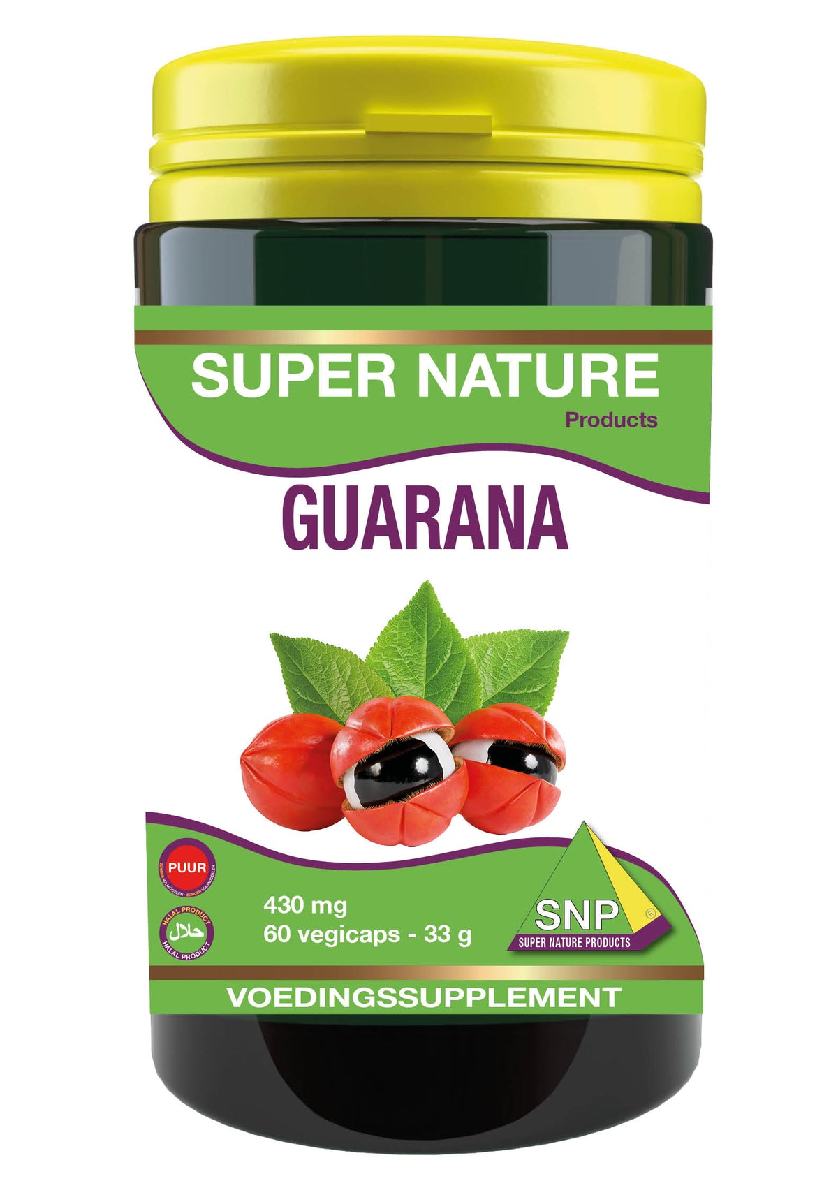 SNP Guarana 430 mg puur 60.00 Vegetarische capsules