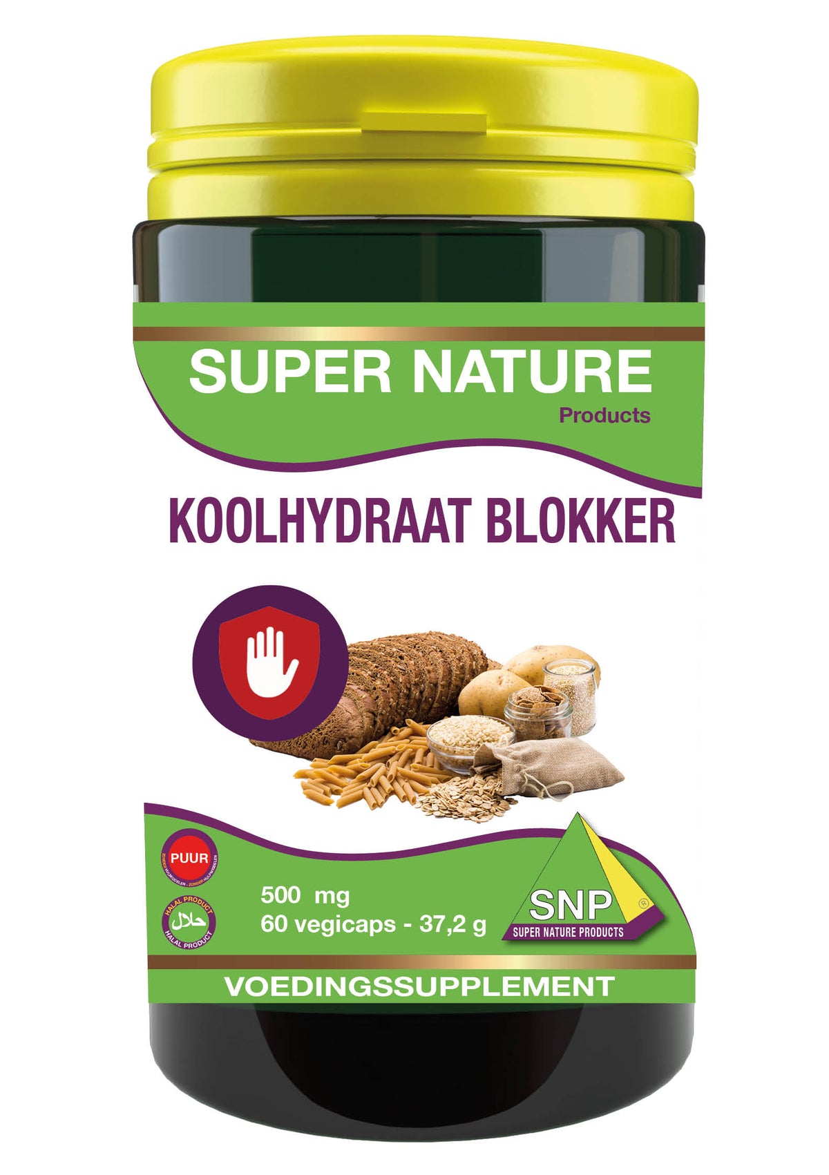 SNP Koolhydraat blokker 500mg puur 60.00 Vegetarische capsules
