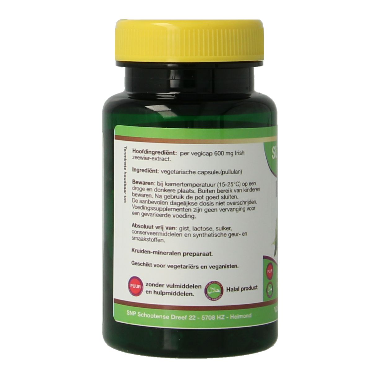 SNP Irish zeewier 600 mg puur 900mcg jodium 30.00 Vegetarische capsules
