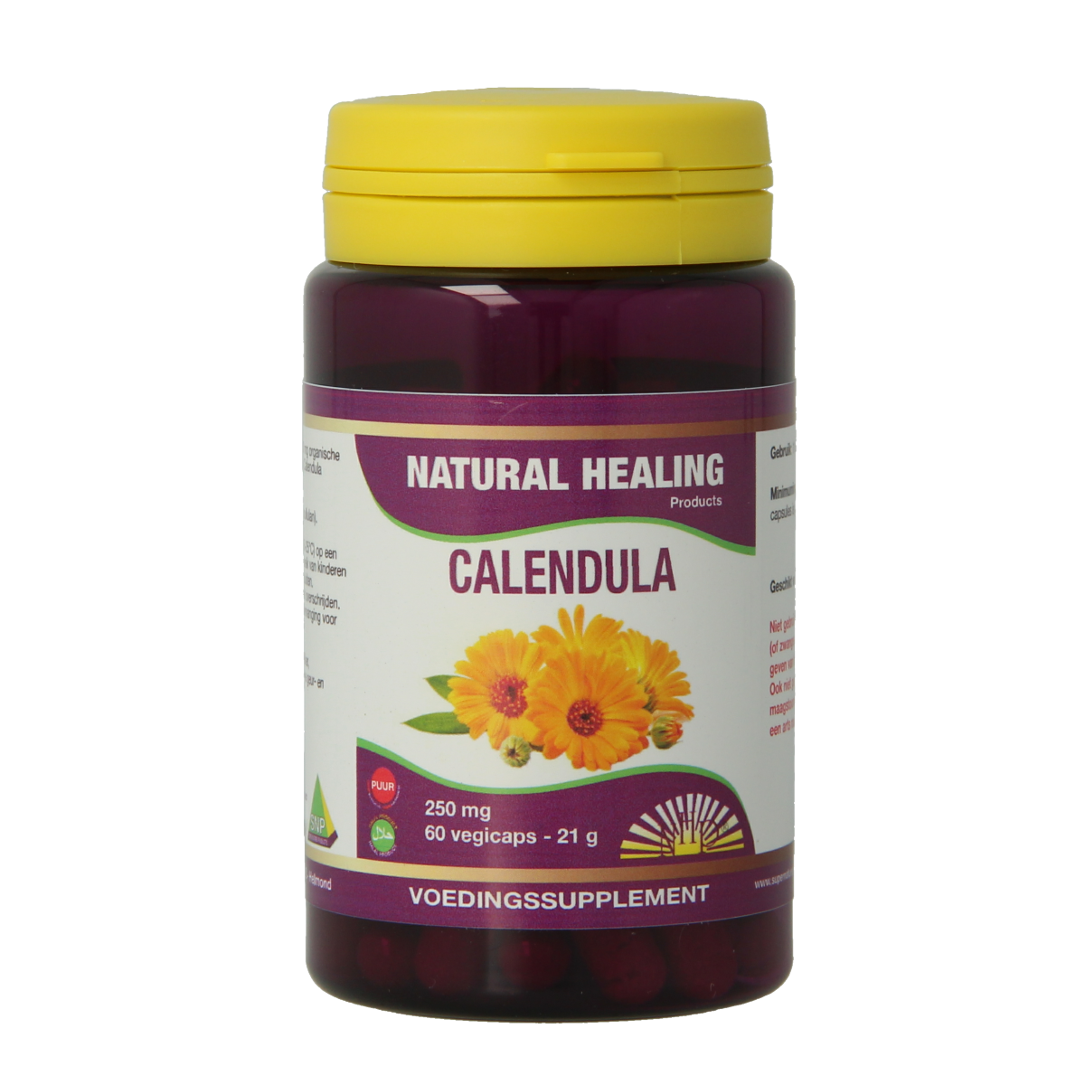 NHP Calendula 250mg puur 60.00 Vegetarische capsules