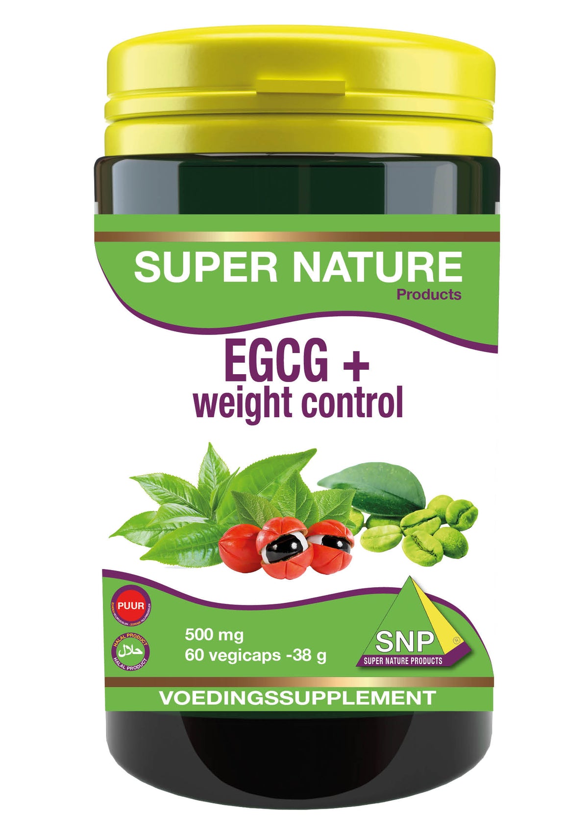 SNP EGCG+ Weight control puur 60.00 Vegetarische capsules