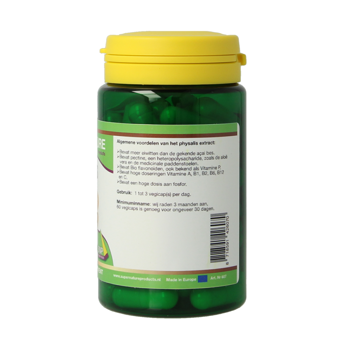 SNP Physalis 500mg puur 60.00 Vegetarische capsules