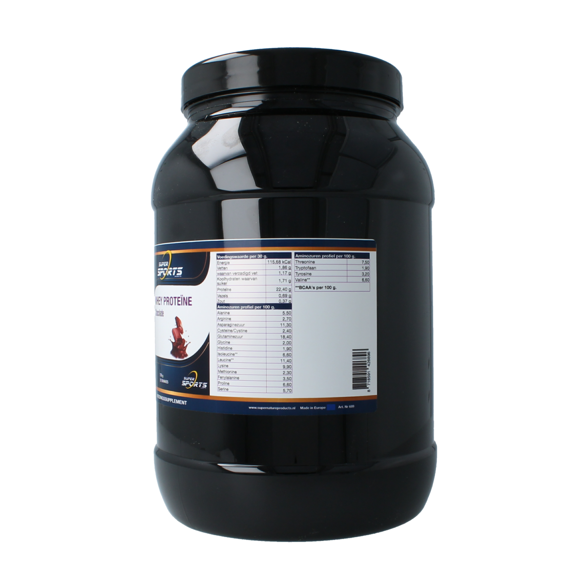 Nutritex Whey proteine chocolade 750.00 Gram