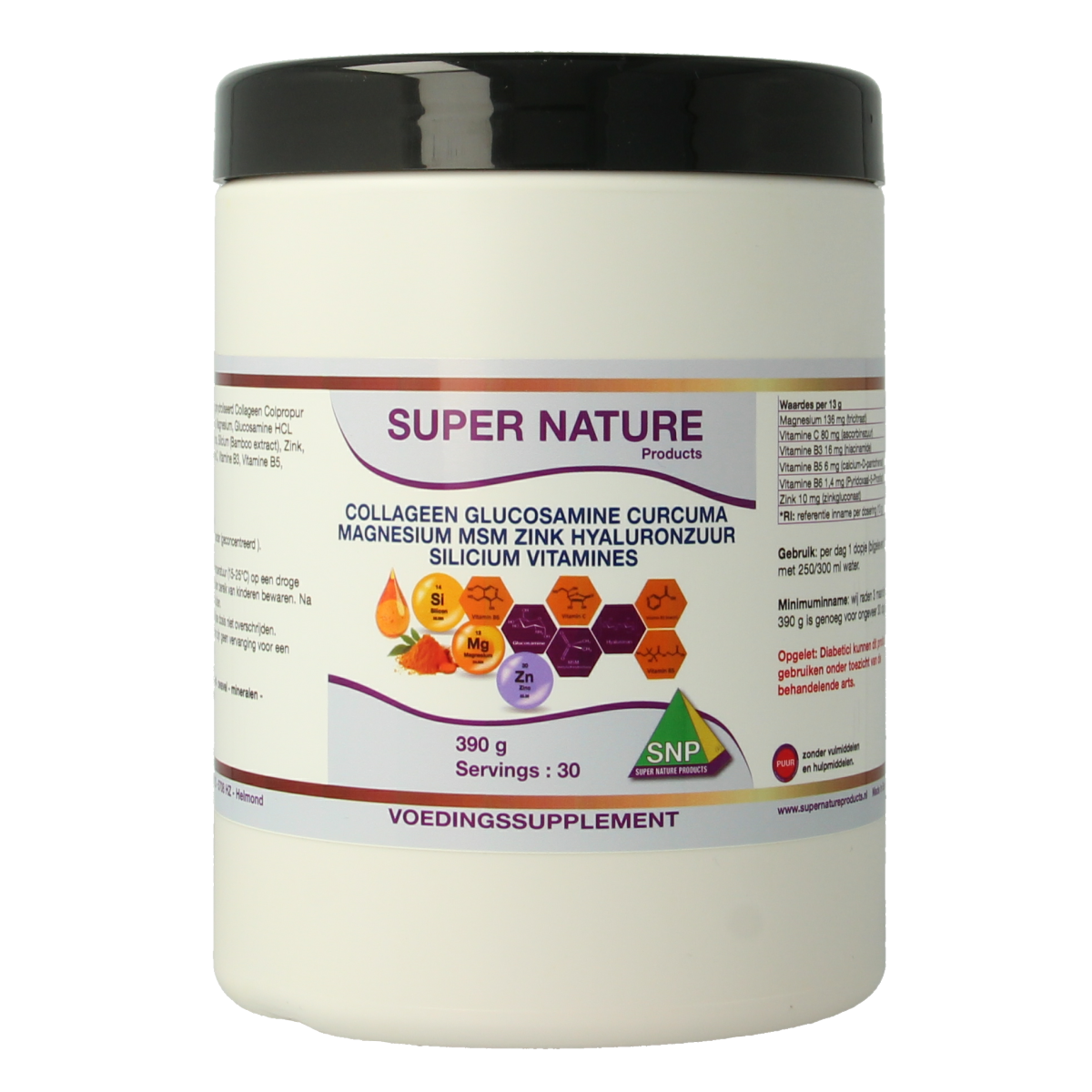 SNP Collageen glucosamine curcuma magnesium MSM 390.00 Gram