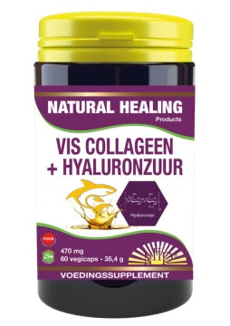NHP Vis collageen hyaluronzuur puur 60.00 Vegetarische capsules