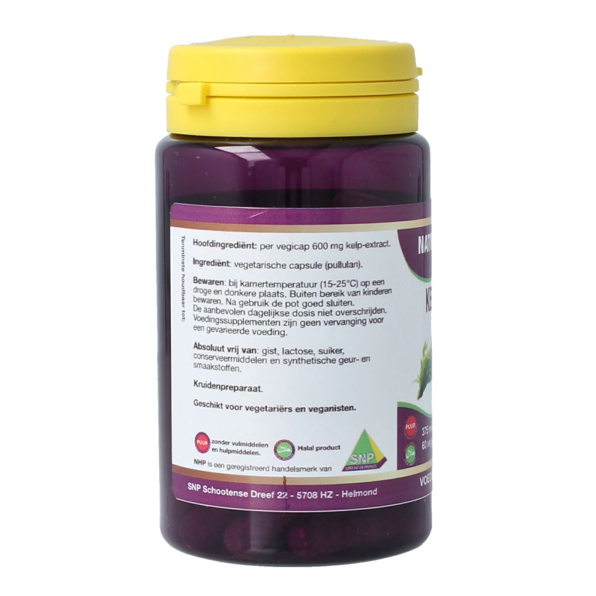 NHP Kelp jodium 375mcg 60.00 Vegetarische capsules