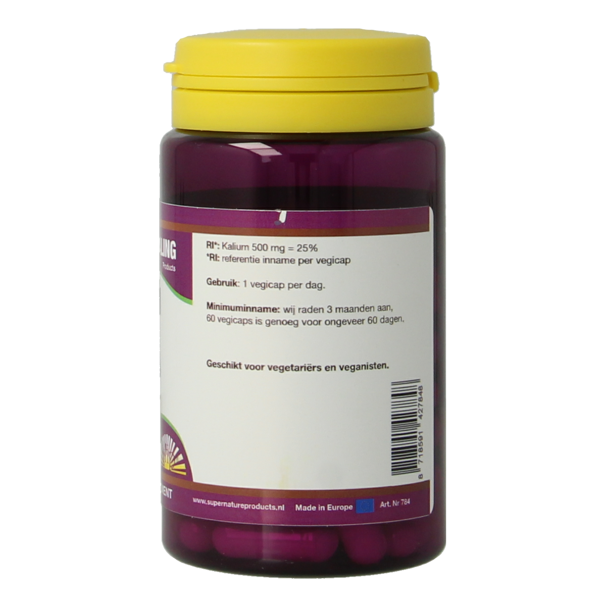 NHP Kalium 500mg 60.00 Vegetarische capsules