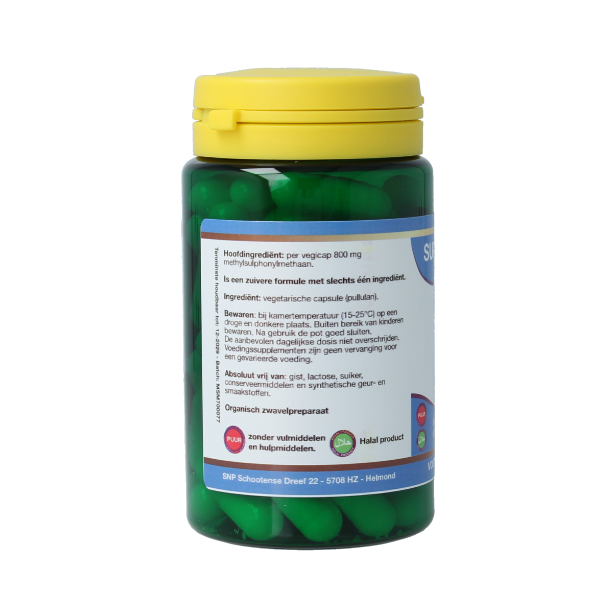 SNP MSM puur 60.00 Vegetarische capsules