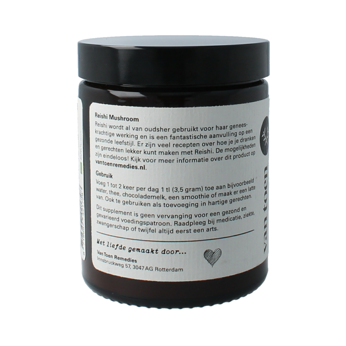 Van Toen Reishi poeder bio 80.00 Gram