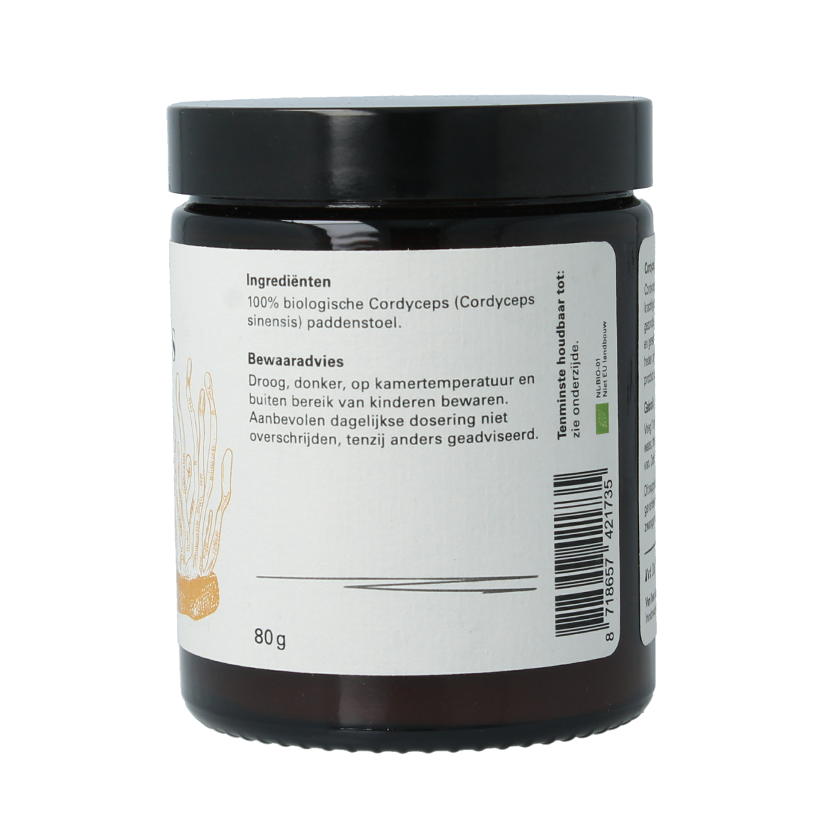 Van Toen Cordyceps poeder bio 80.00 Gram