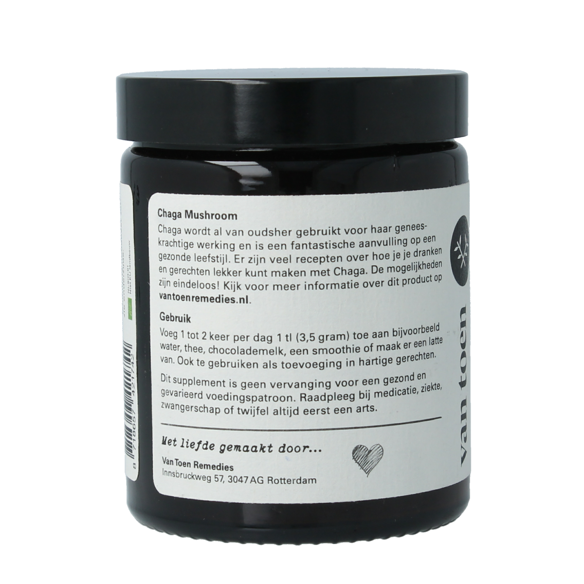 Van Toen Chaga poeder bio 80.00 Gram