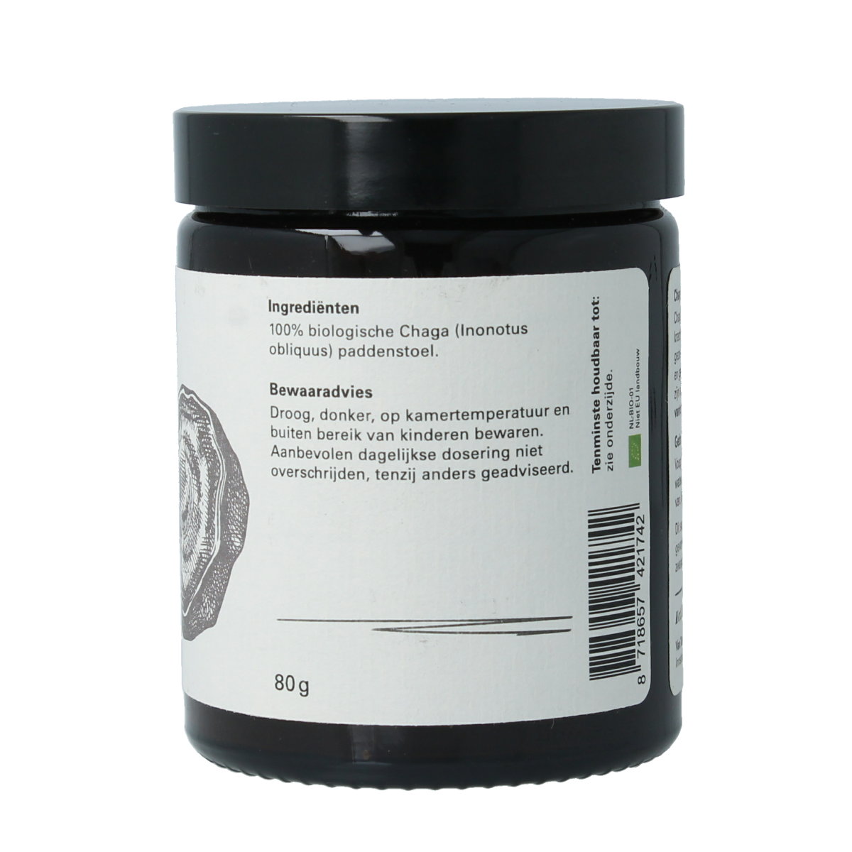 Van Toen Chaga poeder bio 80.00 Gram