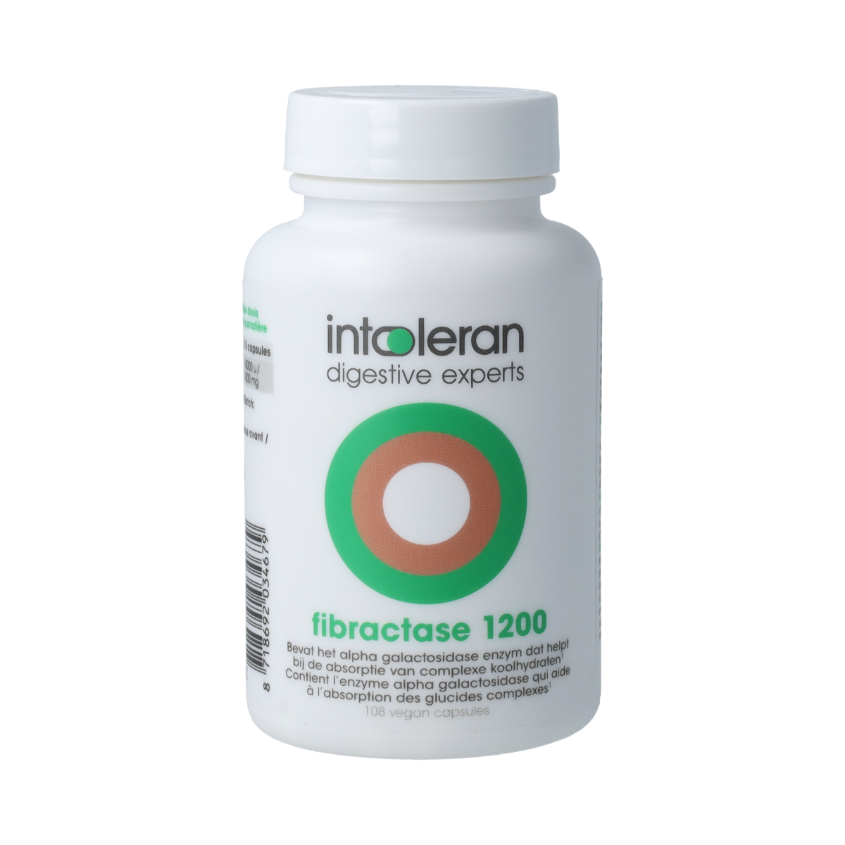 Intoleran Fibractase 1200 108.00 Vegetarische capsules
