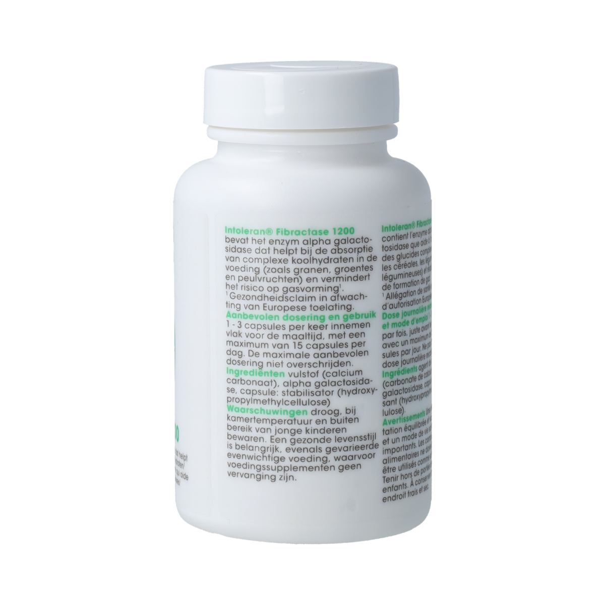 Intoleran Fibractase 1200 108.00 Vegetarische capsules