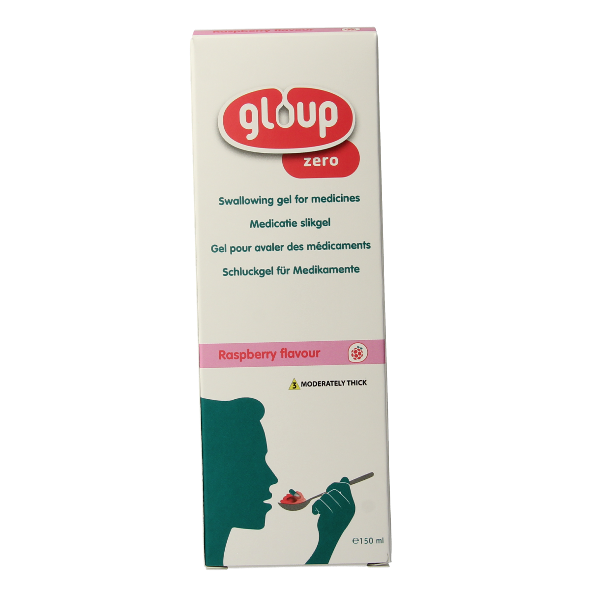 Gloup Zero medicatie inname gel framboos 150.00 Milliliter
