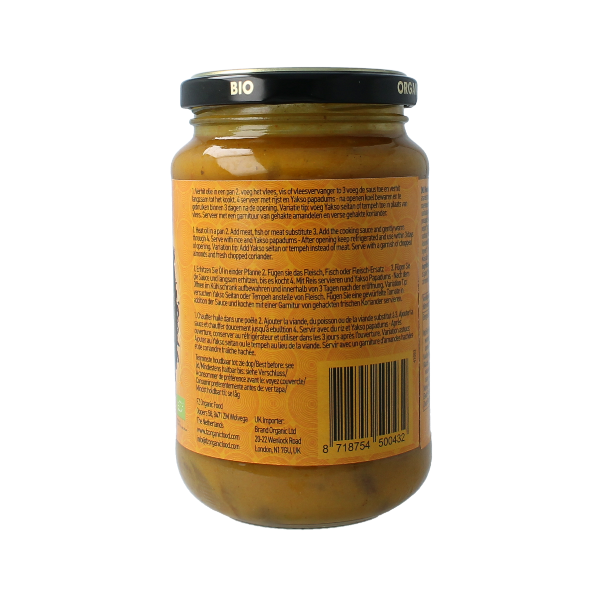 Yakso Curry wok saus bio 350.00 Gram