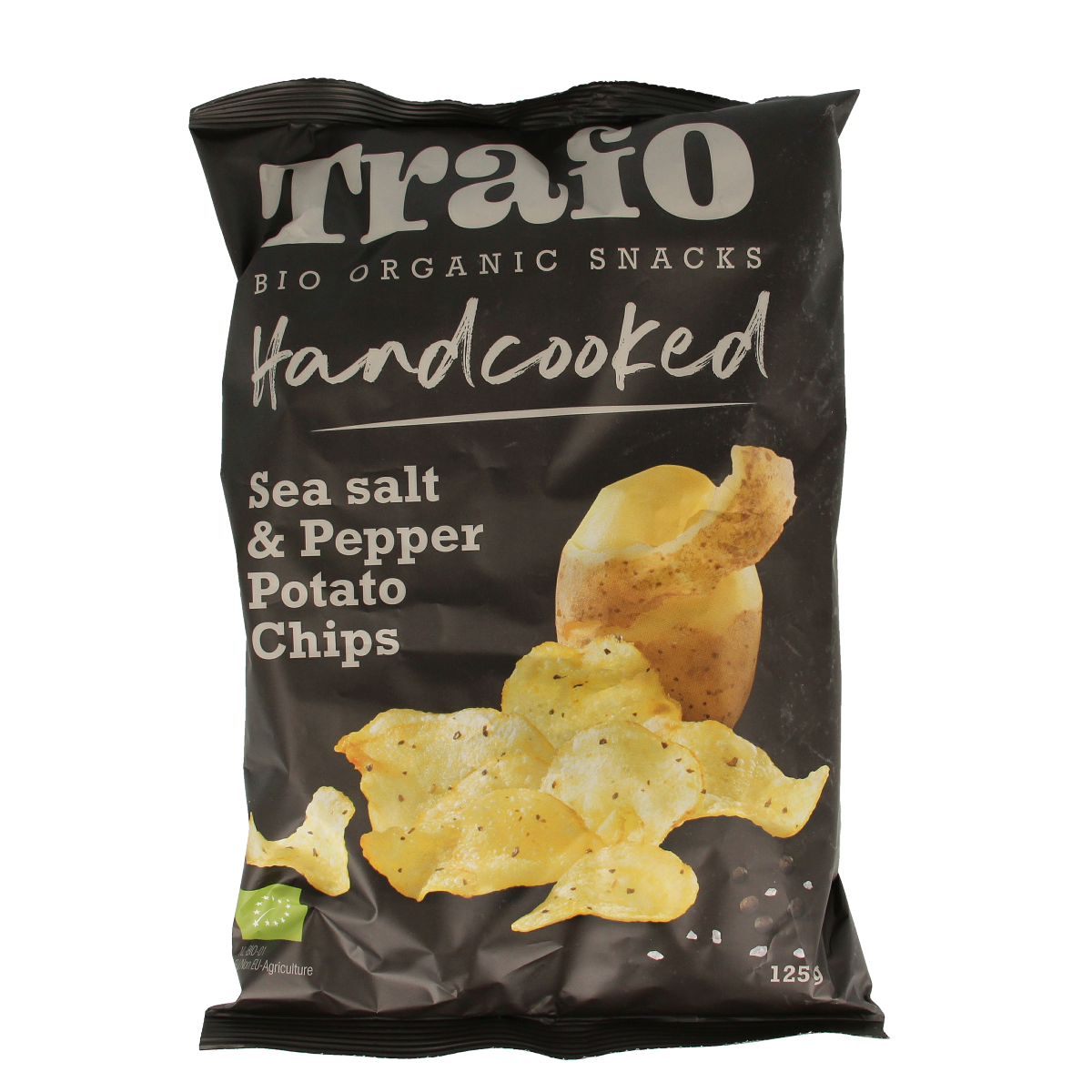 Trafo Chips handcooked zeezout & peper bio 125.00 Gram