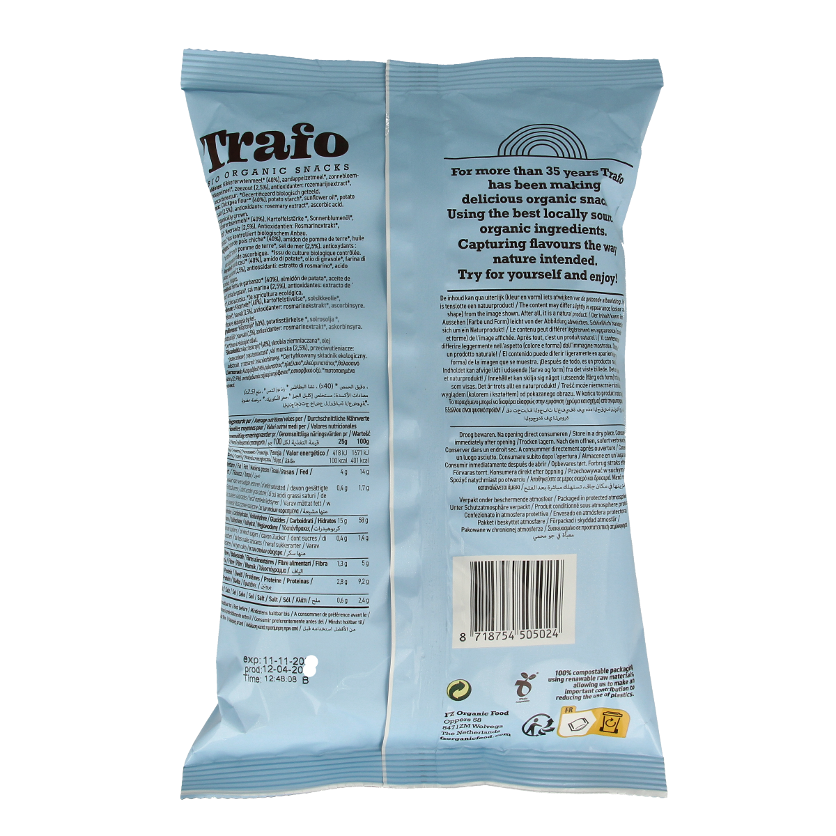Trafo Hummus chips seasalt bio 75.00 Gram