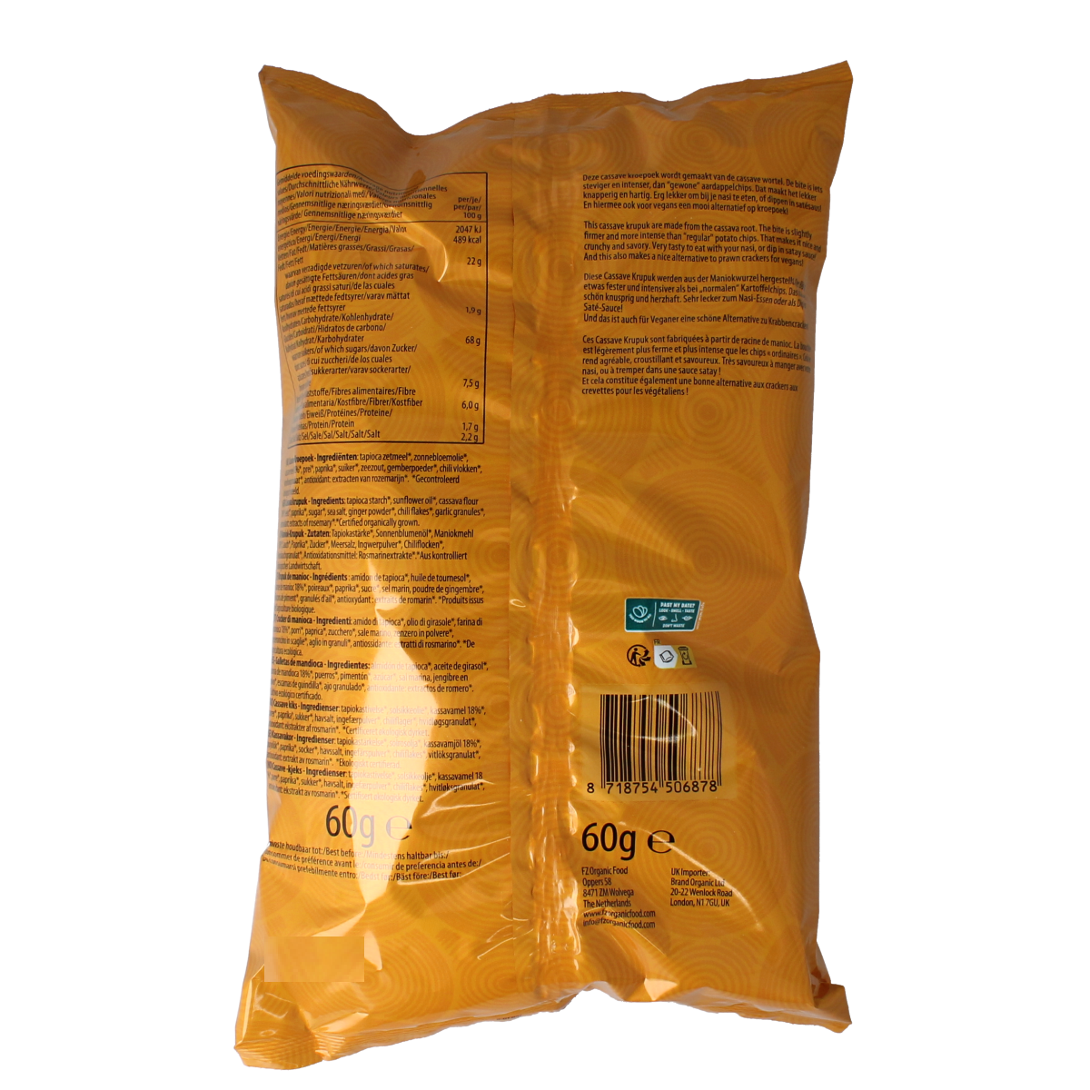 Yakso Cassave krupuk bio 60.00 Gram