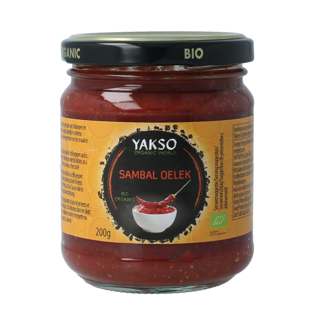 Yakso Sambal oelek bio 200.00 Gram