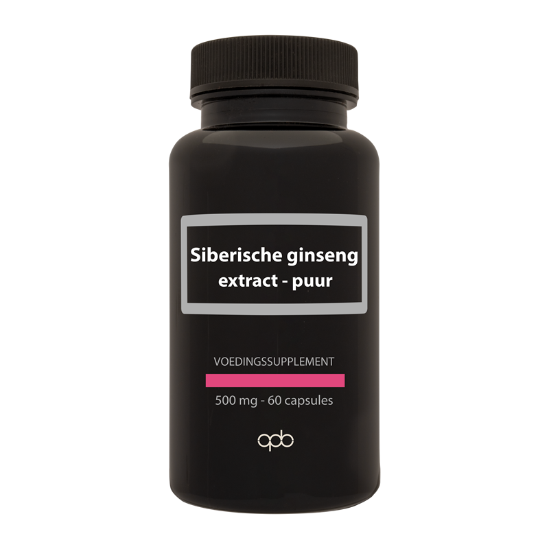 APB Holland Siberische ginseng extract puur forte 500mg 60.00 Vegetarische capsules