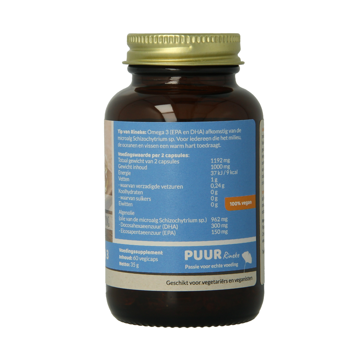 Puur Rineke Visvrije omega 3 60.00 Vegetarische capsules