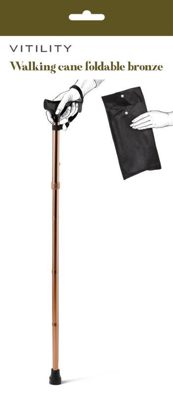 Vitility Wandelstok opvouwbaar brons  1.00 Stuks